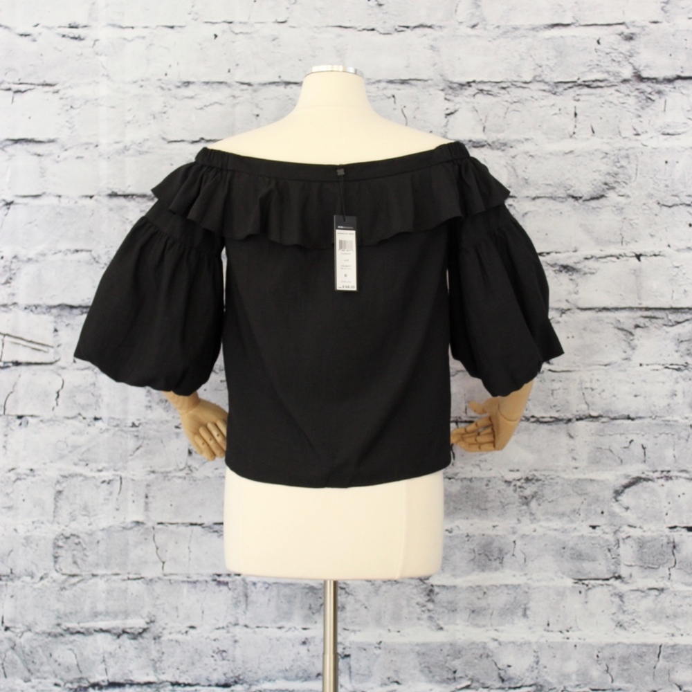 🎉🎉HP🎉🎉BCBGmaxazria Short Sleeve Shirred Top - Picture 7 of 8